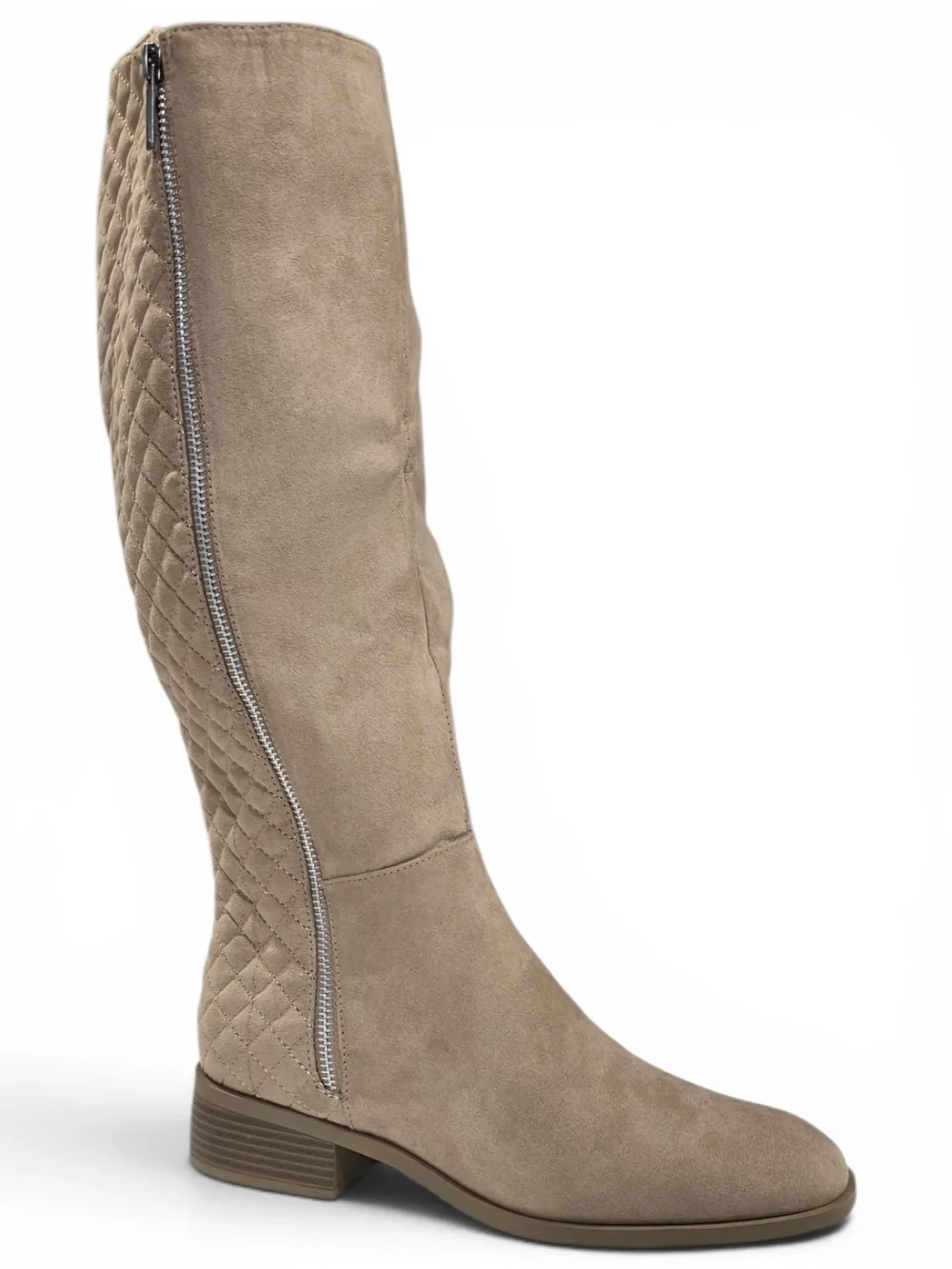 Women’s Quilted High Boots in Taupe Free Shipping!!!!